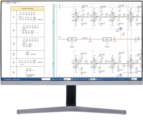 Software para projetos eletricos: eliminação da sobreposicao e geracao legenda