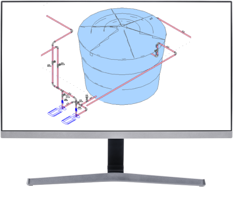 Software para projetos hidrossanitários: ligação volumétrica