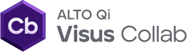 Representação digital da construção da logo do AltoQi Cloud